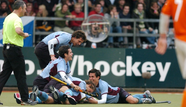 Der UHC hatte in Runde 1 der EHL allen Grund zum Jubeln. Foto: EHL